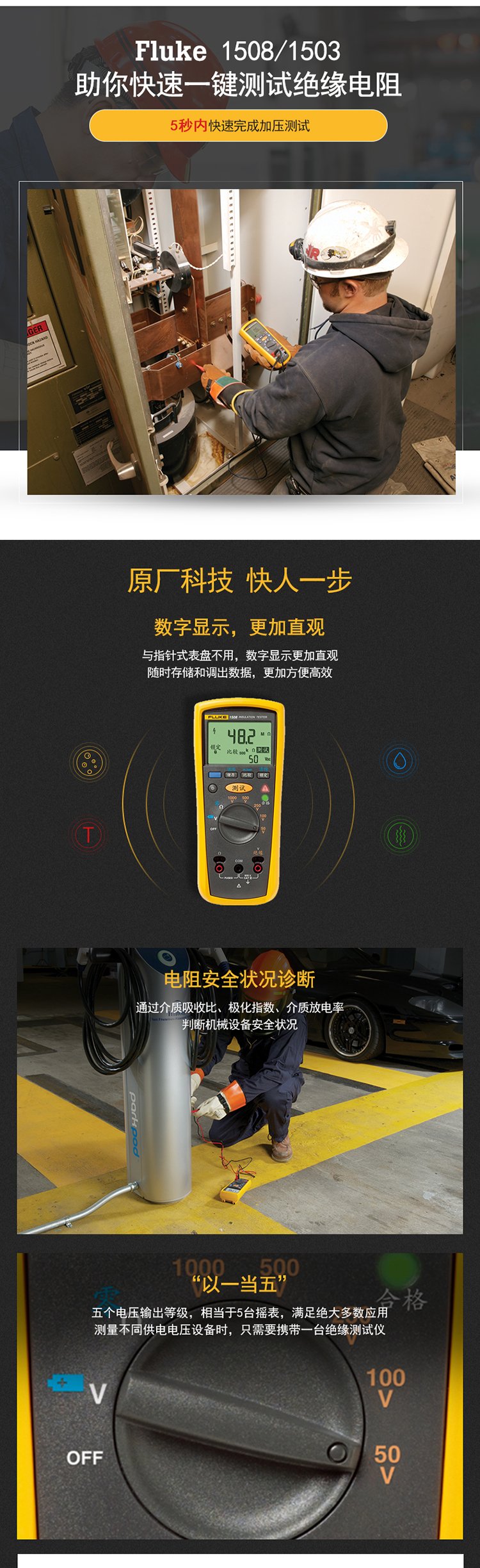 福禄克FLUKE F1503 绝缘电阻测试仪 手持式数字内阻测试仪 F1508-5.jpg